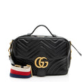 Gucci Matelasse Leather GG Marmont Zip Around Top Handle (SHF-aqAv76)