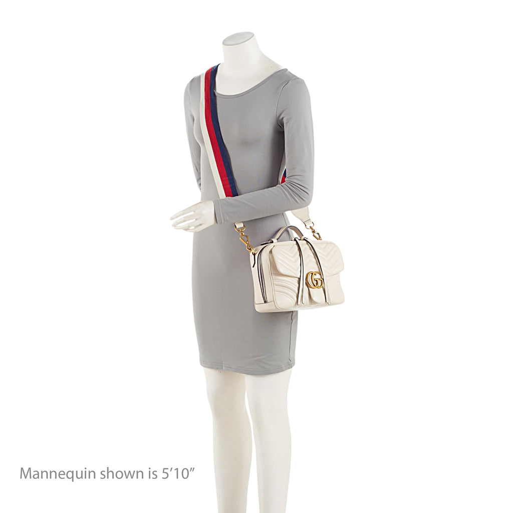 Gucci Matelasse Leather GG Marmont Zip Around Top Handle (SHF-mIutYM)