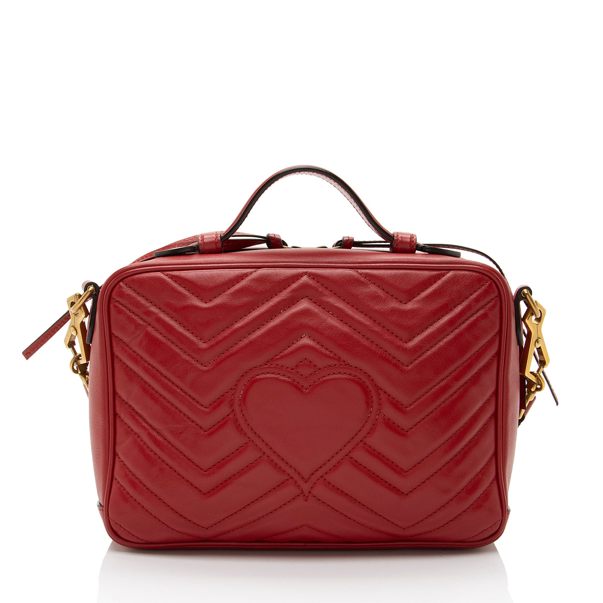 Gucci Matelasse Leather GG Marmont Zip Around Top Handle