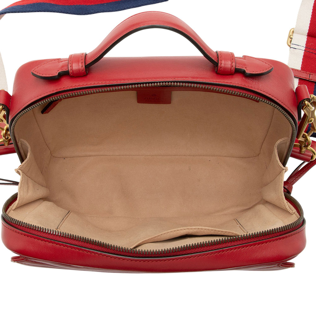 Gucci Matelasse Leather GG Marmont Zip Around Top Handle