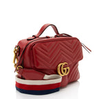 Gucci Matelasse Leather GG Marmont Zip Around Top Handle