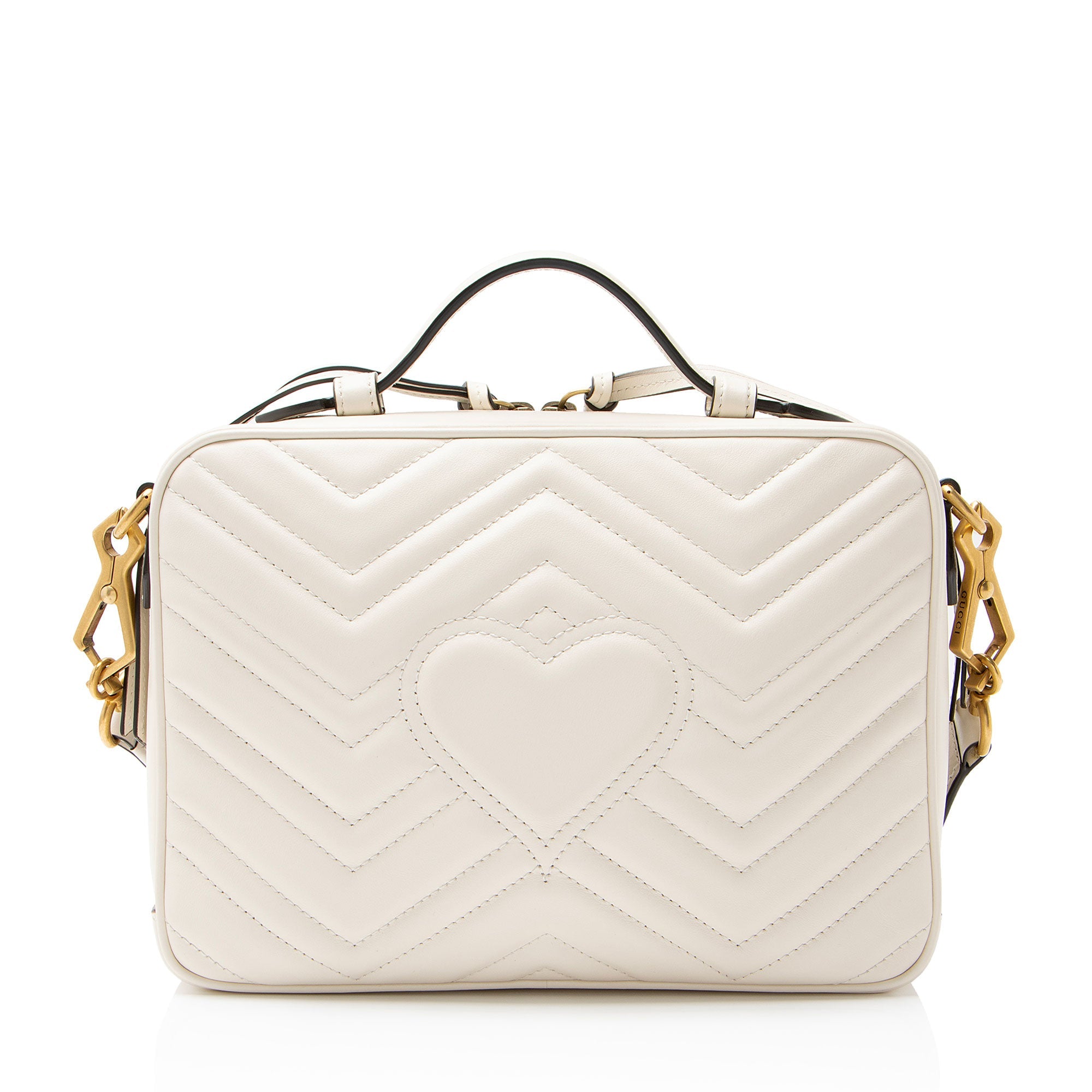 Gucci Matelasse Leather GG Marmont Zip Around Top Handle