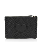 Gucci Matelasse Leather GG Marmont Zip Pouch
