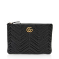 Gucci Matelasse Leather GG Marmont Zip Pouch