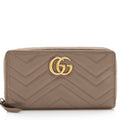 Gucci Matelasse Leather GG Marmont Zip Wallet (SHF-22654)