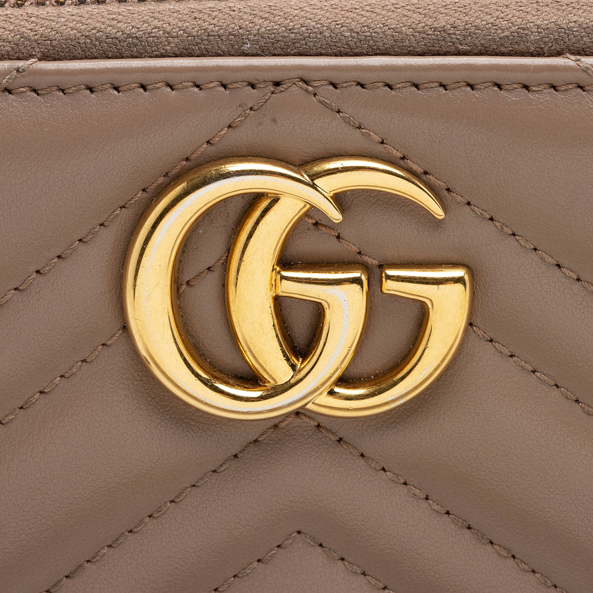 Gucci Matelasse Leather GG Marmont Zip Wallet (SHF-22654)