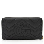 Gucci Matelasse Leather GG Marmont Zip Wallet (SHF-svROoG)