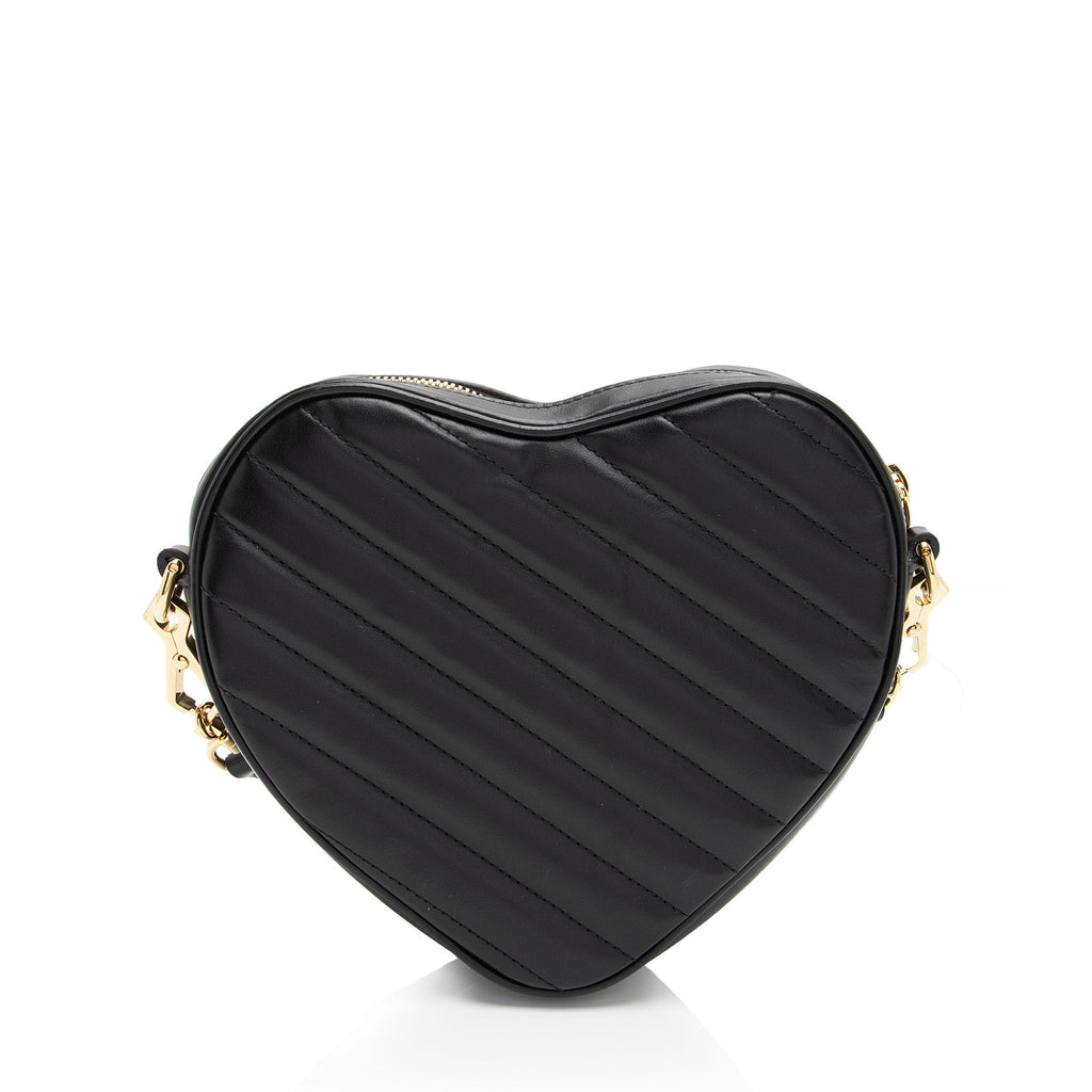 Gucci Matelasse Leather Interlocking G Heart Mini Shoulder Bag (SHF-j5rydx)