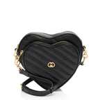 Gucci Matelasse Leather Interlocking G Heart Mini Shoulder Bag (SHF-j5rydx)