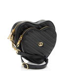 Gucci Matelasse Leather Interlocking G Heart Mini Shoulder Bag (SHF-j5rydx)