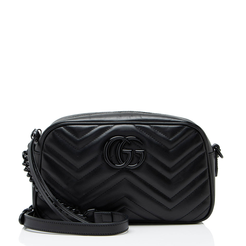 Gucci Matelasse Leather Monochrome GG Marmont Small Camera Bag