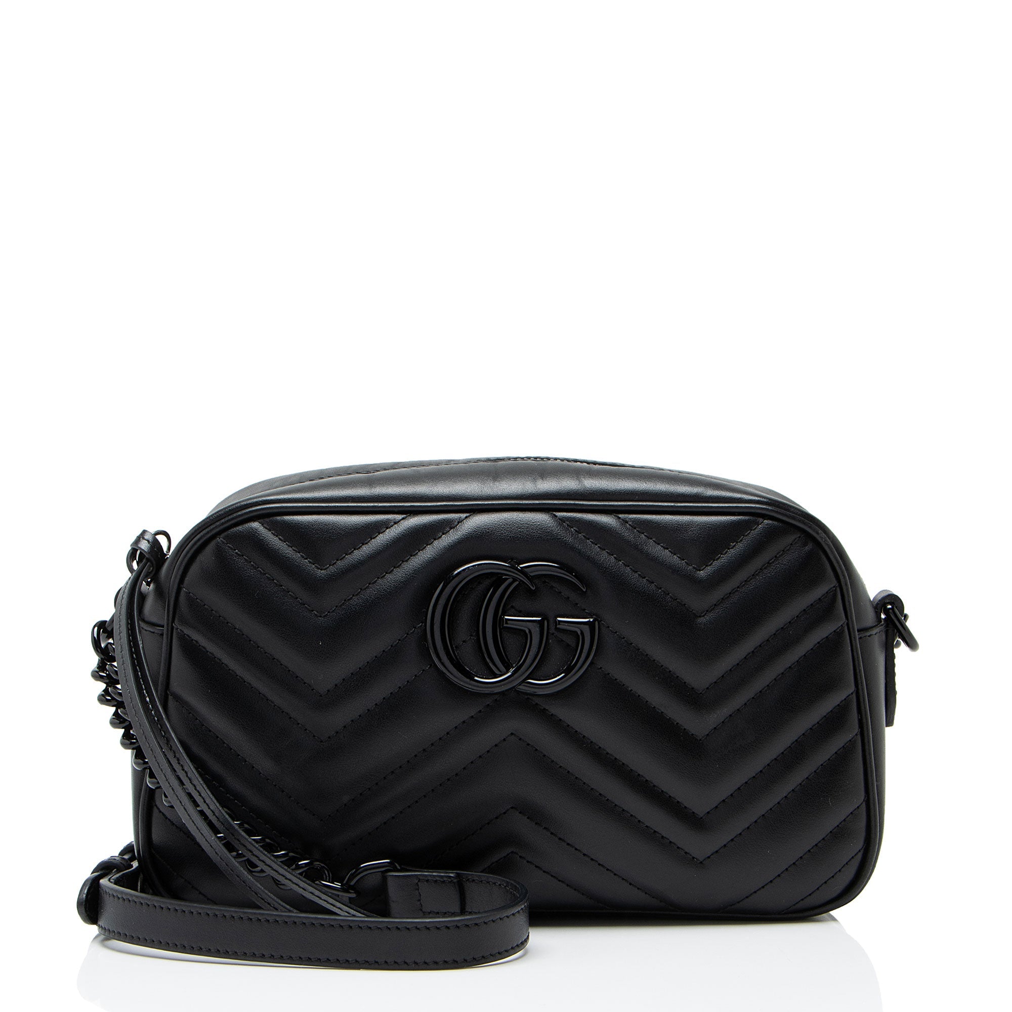 Gucci Matelasse Leather Monochrome GG Marmont Small Camera Bag