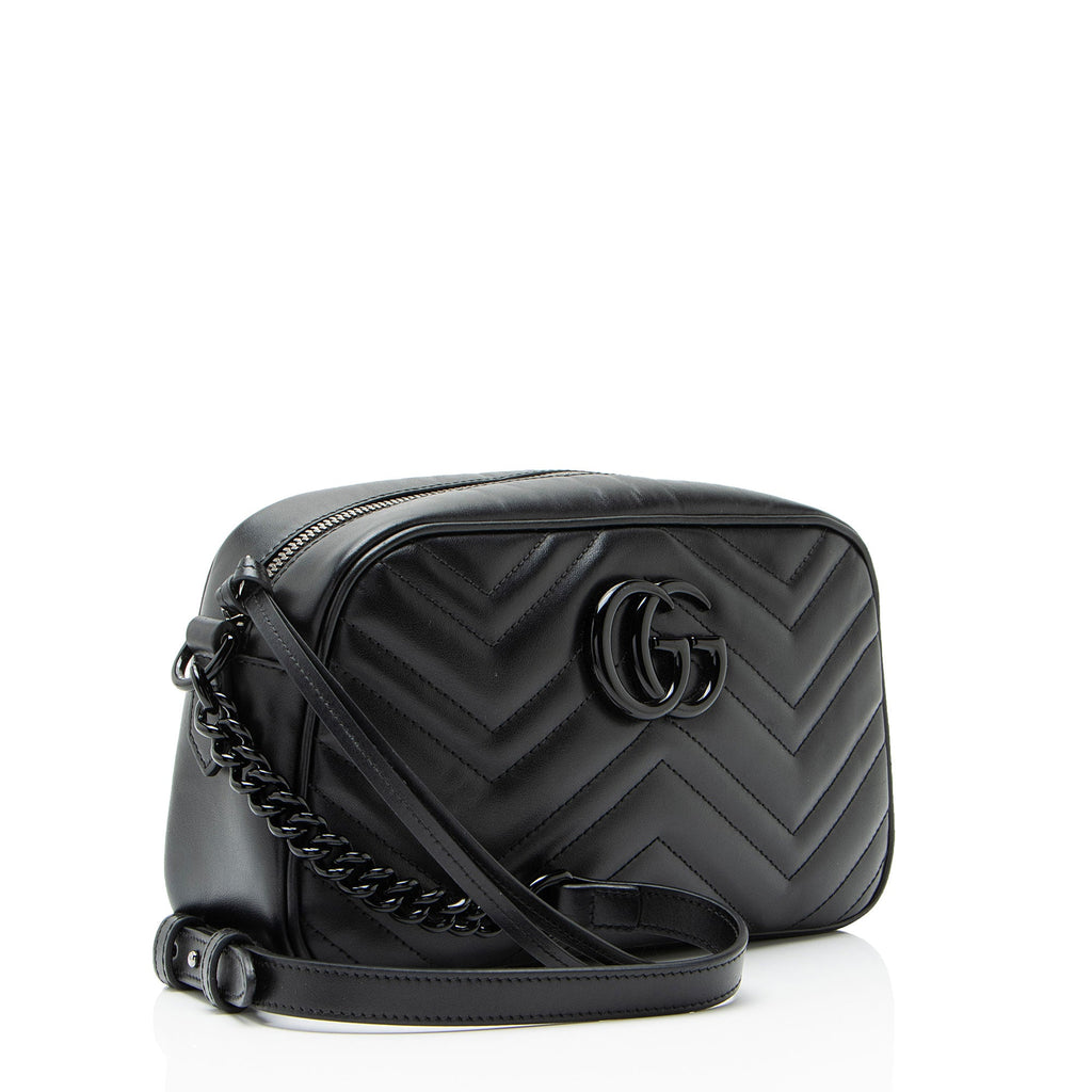 Gucci Matelasse Leather Monochrome GG Marmont Small Camera Bag