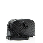 Gucci Matelasse Leather Monochrome GG Marmont Small Camera Bag