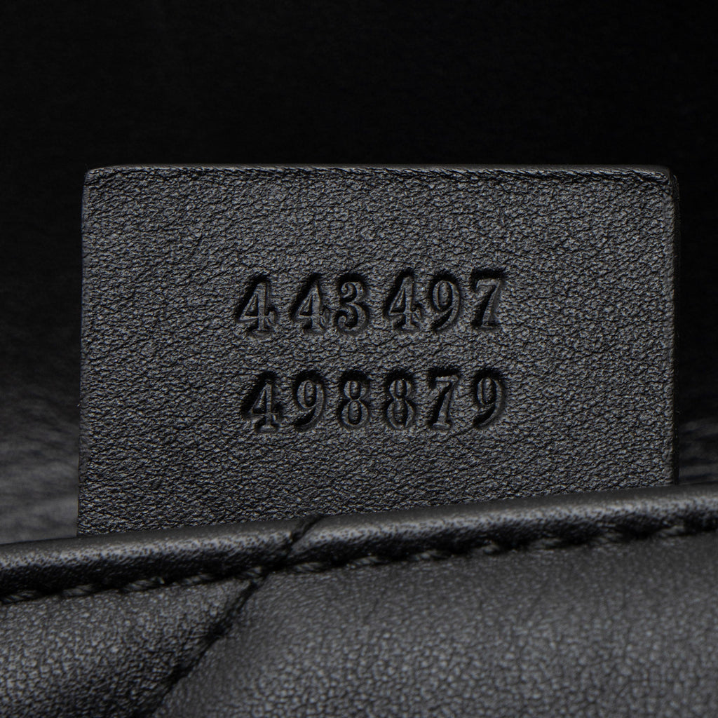 Gucci Matelasse Leather Pearl GG Marmont Small Flap Bag
