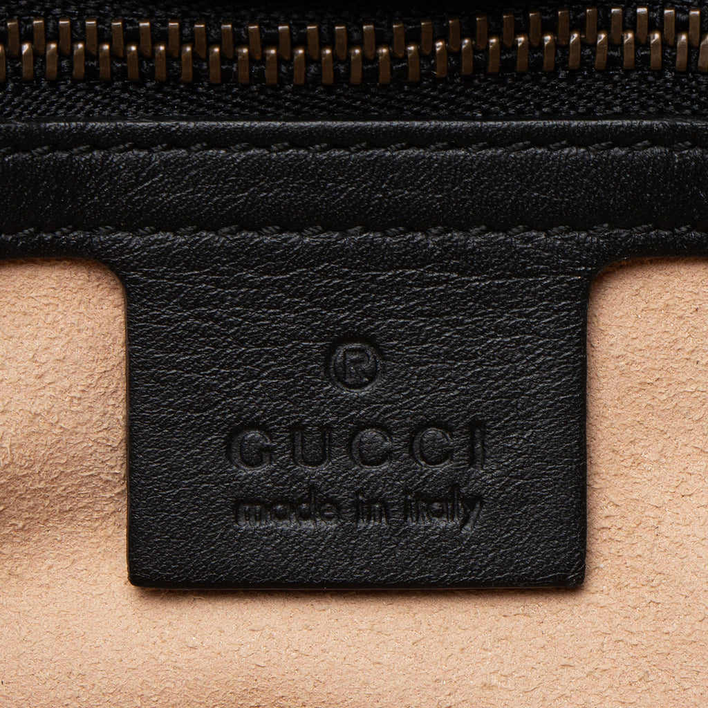 Gucci Matelasse Leather Pearl GG Marmont Small Flap Bag