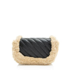 Gucci Matelasse Leather Shearling GG Marmont Super Mini Flap Bag