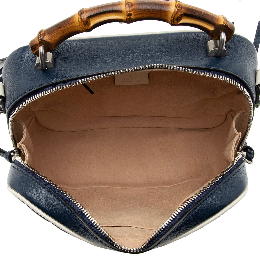 Gucci Matelasse Leather Torchon GG Marmont Bamboo Top Handle Bag (SHF-cATh2Q)
