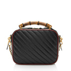 Gucci Matelasse Leather Torchon GG Marmont Bamboo Top Handle