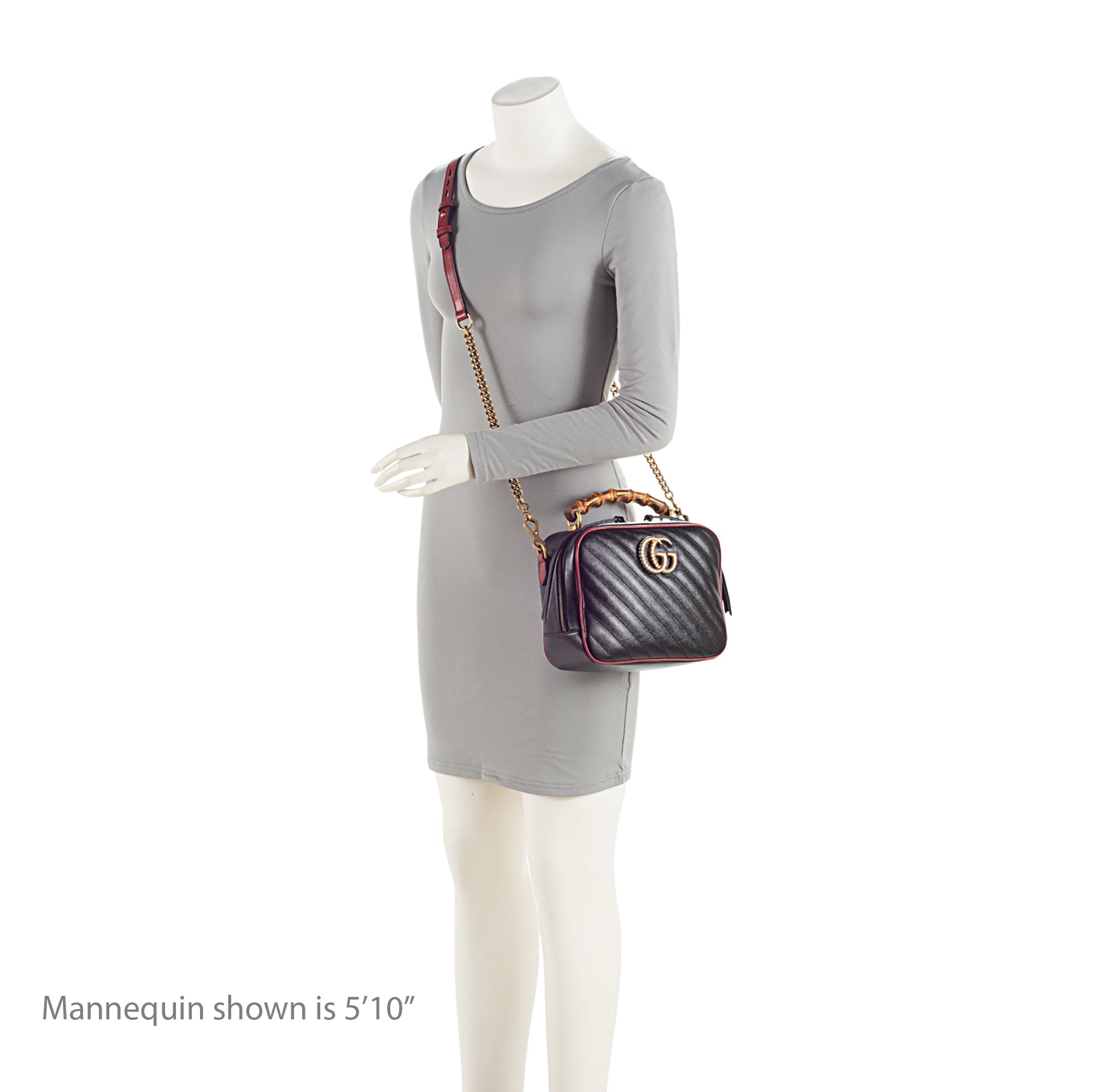 Gucci Matelasse Leather Torchon GG Marmont Bamboo Top Handle