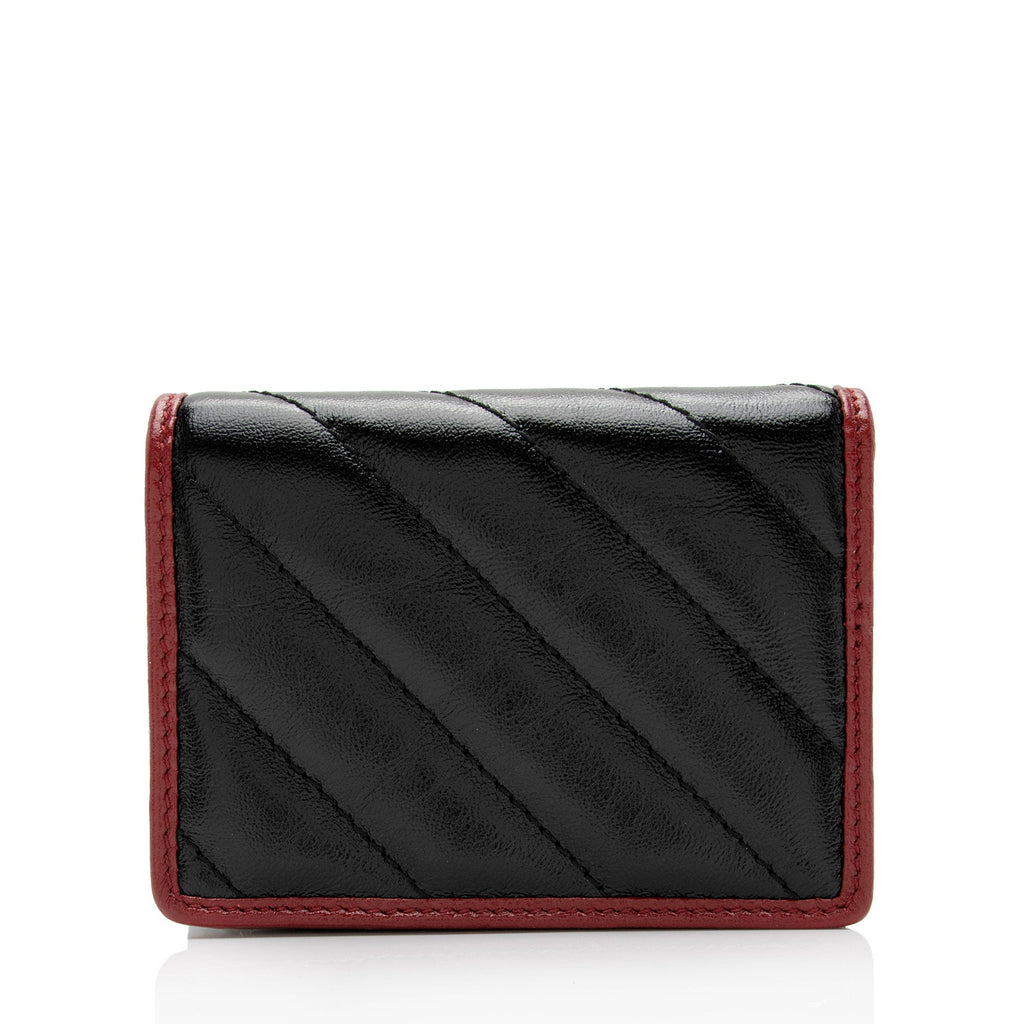 Gucci Matelasse Leather Torchon GG Marmont Card Case Wallet (SHF-plKy6v)