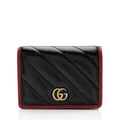 Gucci Matelasse Leather Torchon GG Marmont Card Case Wallet (SHF-plKy6v)