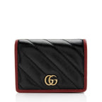 Gucci Matelasse Leather Torchon GG Marmont Card Case Wallet (SHF-plKy6v)