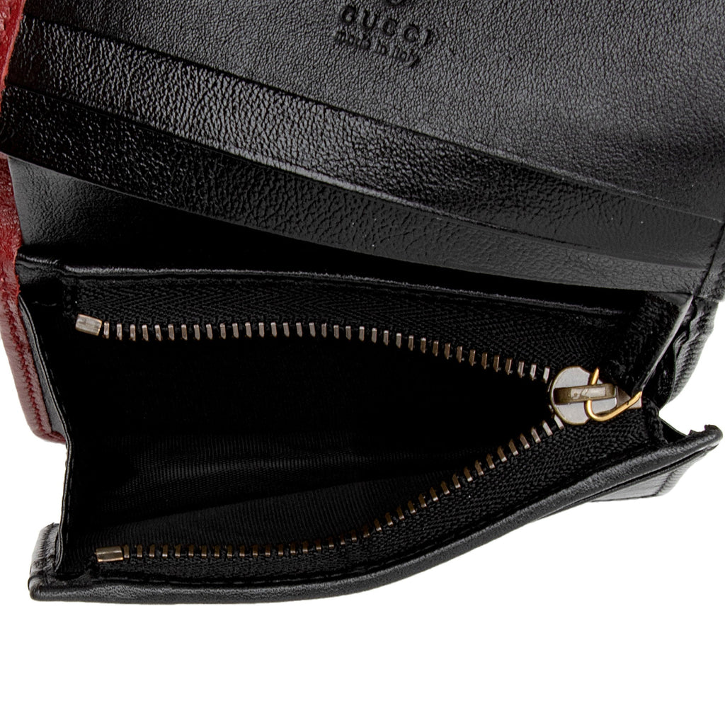 Gucci Matelasse Leather Torchon GG Marmont Card Case Wallet (SHF-plKy6v)