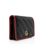 Gucci Matelasse Leather Torchon GG Marmont Card Case Wallet (SHF-plKy6v)