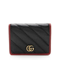 Gucci Matelasse Leather Torchon GG Marmont Card Case Wallet (SHF-dh8qb0)