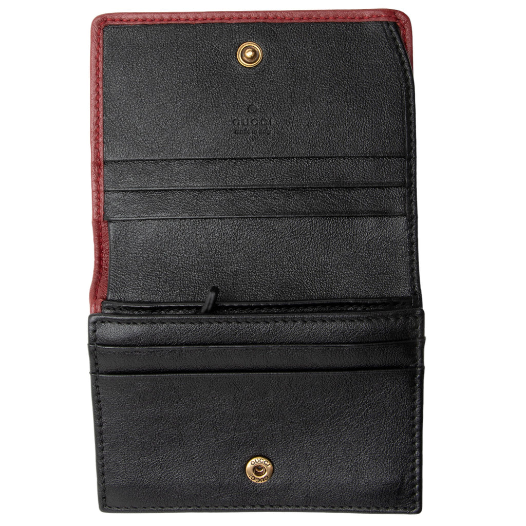 Gucci Matelasse Leather Torchon GG Marmont Card Case Wallet (SHF-dh8qb0)