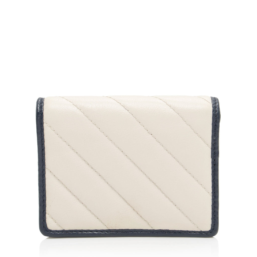 Gucci Matelasse Leather Torchon GG Marmont Card Case (SHF-q1dspc)