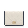 Gucci Matelasse Leather Torchon GG Marmont Card Case (SHF-q1dspc)