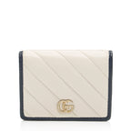 Gucci Matelasse Leather Torchon GG Marmont Card Case (SHF-q1dspc)