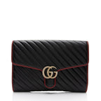 Gucci Matelasse Leather Torchon GG Marmont Clutch (SHF-CeLx8H)