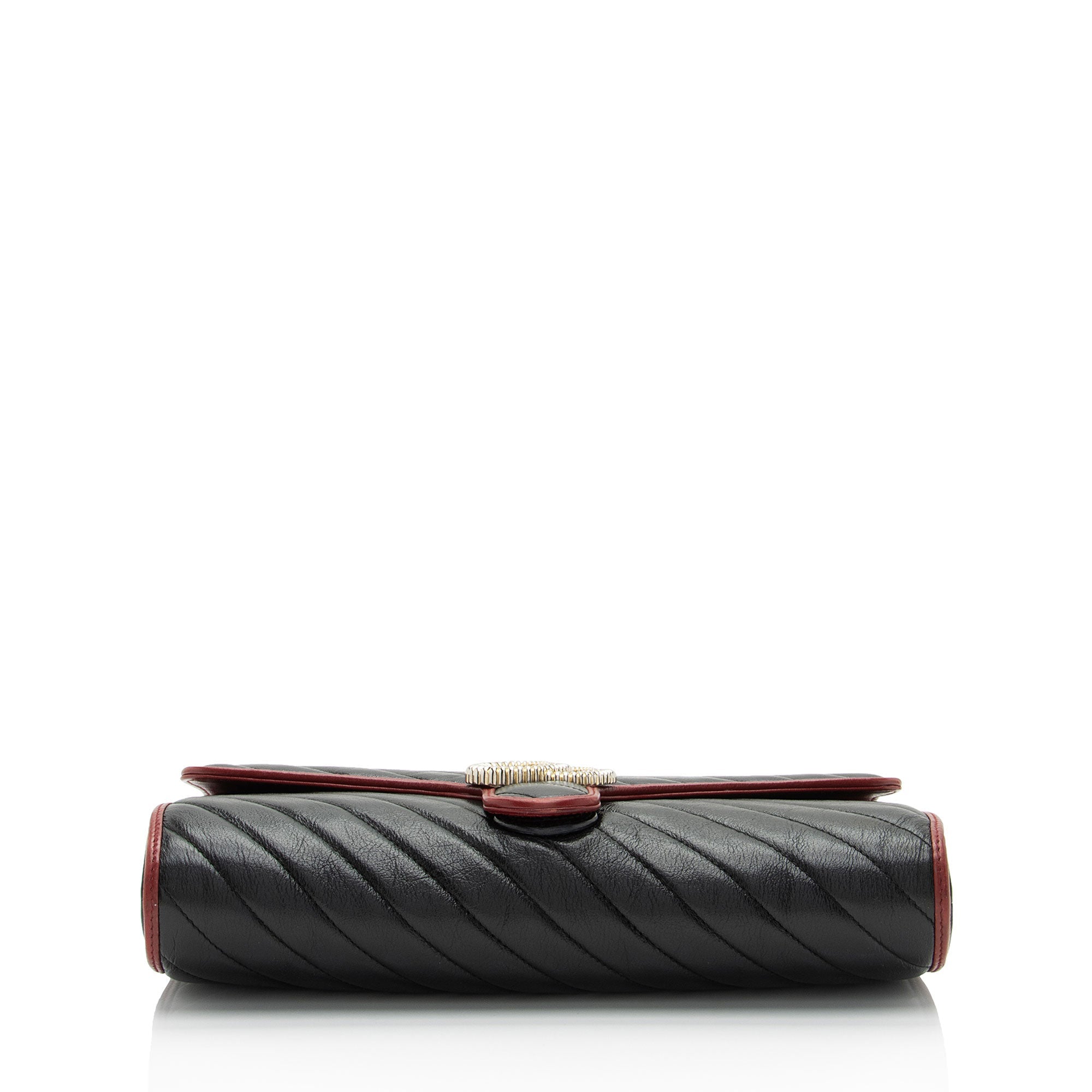 Gucci Matelasse Leather Torchon GG Marmont Clutch (SHF-GnVwkR)