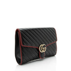 Gucci Matelasse Leather Torchon GG Marmont Clutch (SHF-GnVwkR)