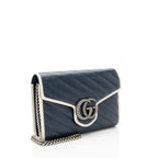 Gucci Matelasse Leather Torchon GG Marmont Mini Chain Bag