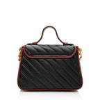 Gucci Matelasse Leather Torchon GG Marmont Mini Top Handle Bag (SHF-TofIot)