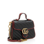 Gucci Matelasse Leather Torchon GG Marmont Mini Top Handle
