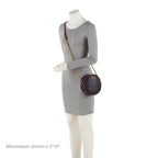Gucci Matelasse Leather Torchon GG Marmont Round Mini Shoulder Bag (SHF-2rFjwc)