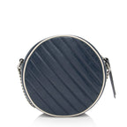 Gucci Matelasse Leather Torchon GG Marmont Round Mini Shoulder Bag (SHF-GetCBa)