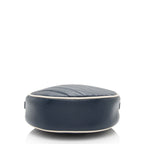Gucci Matelasse Leather Torchon GG Marmont Round Mini Shoulder Bag (SHF-GetCBa)