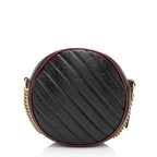 Gucci Matelasse Leather Torchon GG Marmont Round Mini Shoulder Bag