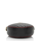 Gucci Matelasse Leather Torchon GG Marmont Round Mini Shoulder Bag