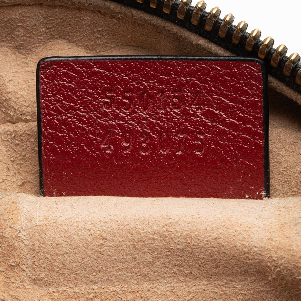 Gucci Matelasse Leather Torchon GG Marmont Round Mini Shoulder Bag