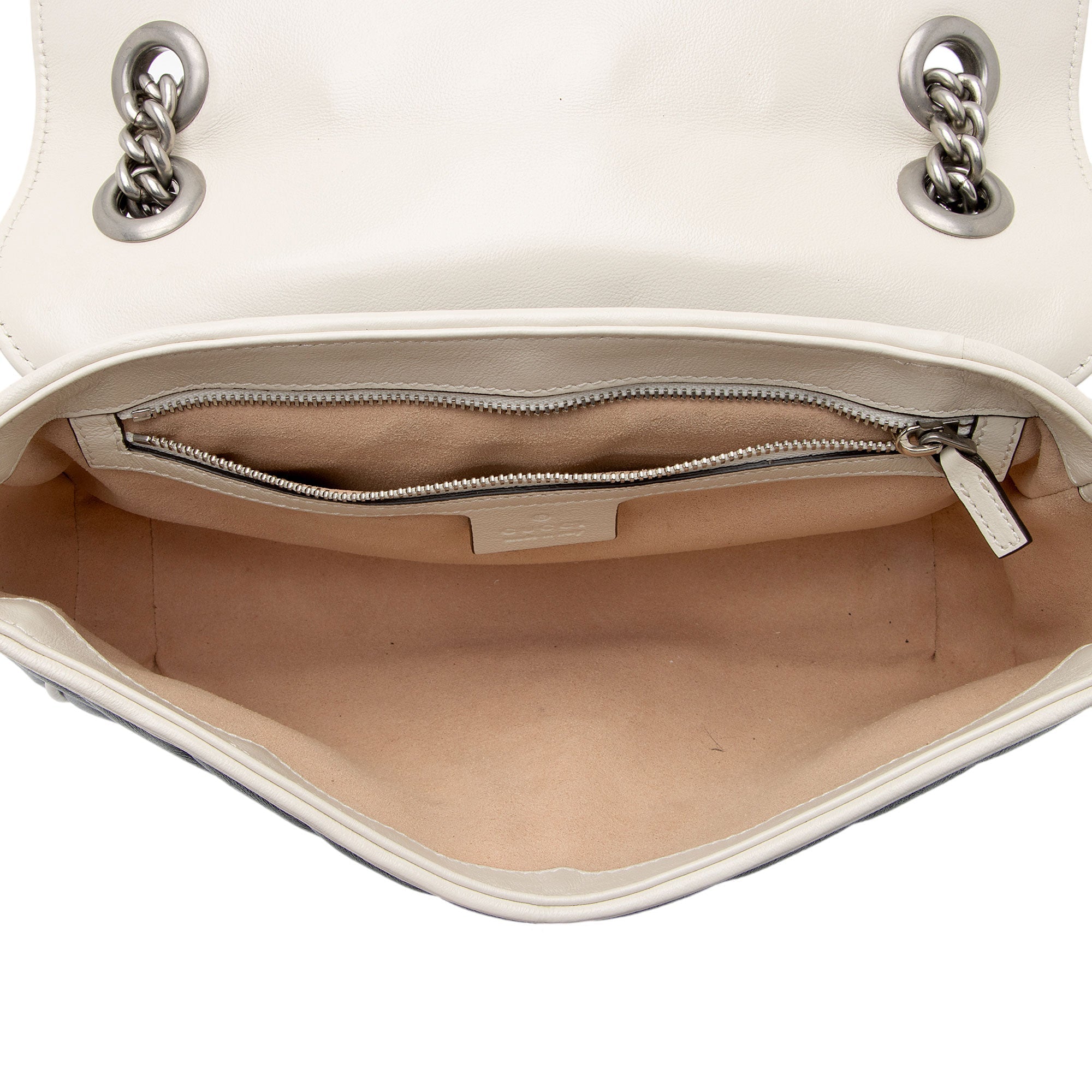 Gucci Matelasse Leather Torchon GG Marmont Small Flap Bag (SHF-V987rt)