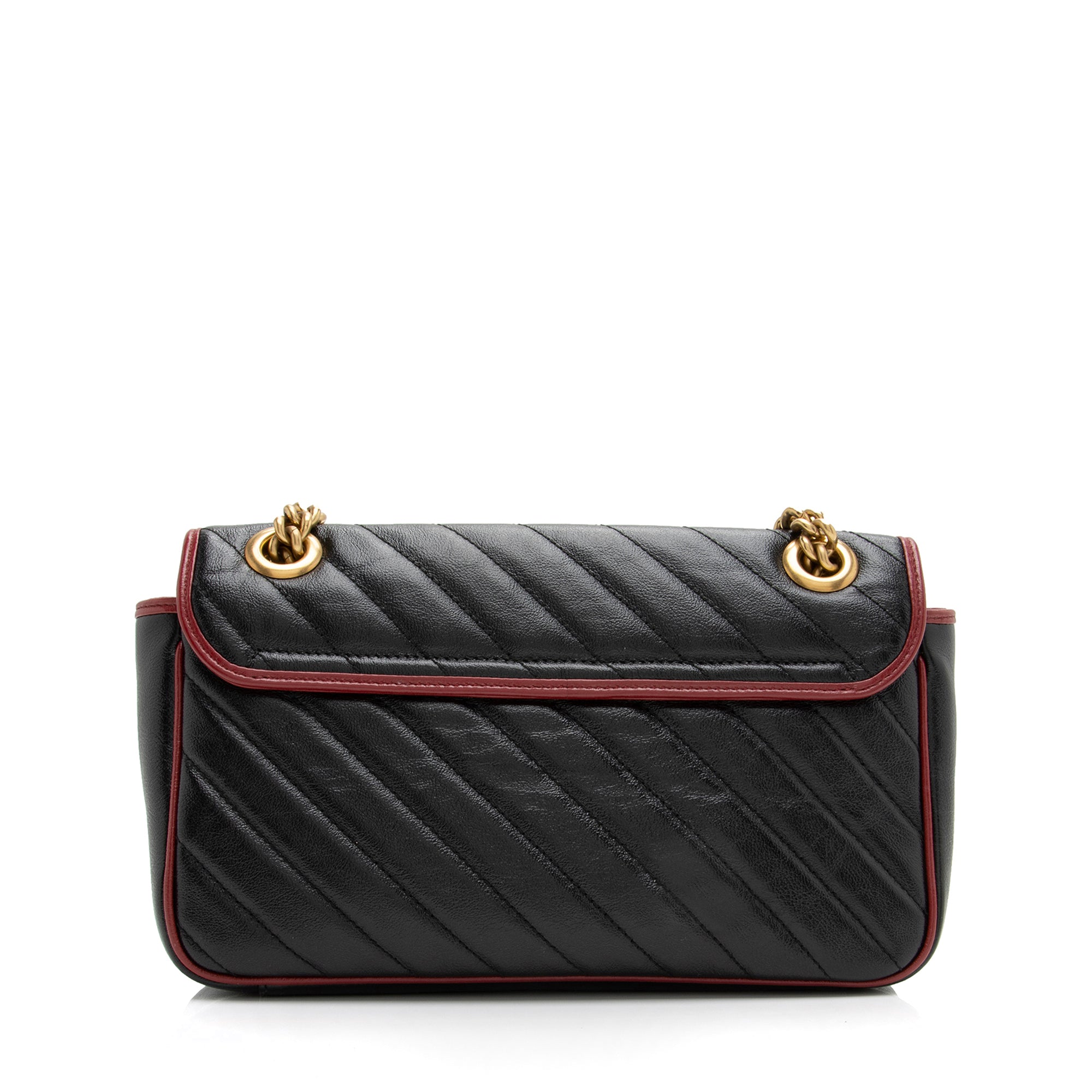 Gucci Matelasse Leather Torchon GG Marmont Small Shoulder Bag (SHF-23396)