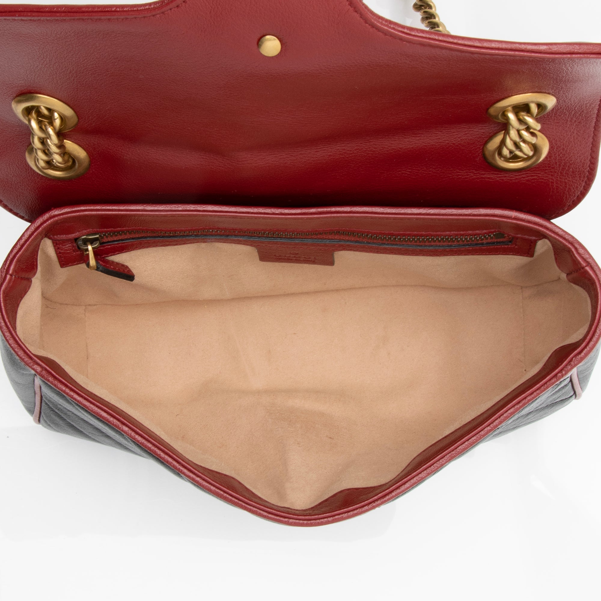 Gucci Matelasse Leather Torchon GG Marmont Small Shoulder Bag (SHF-23396)