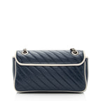 Gucci Matelasse Leather Torchon GG Marmont Small Flap Bag (SHF-UvP9FL)